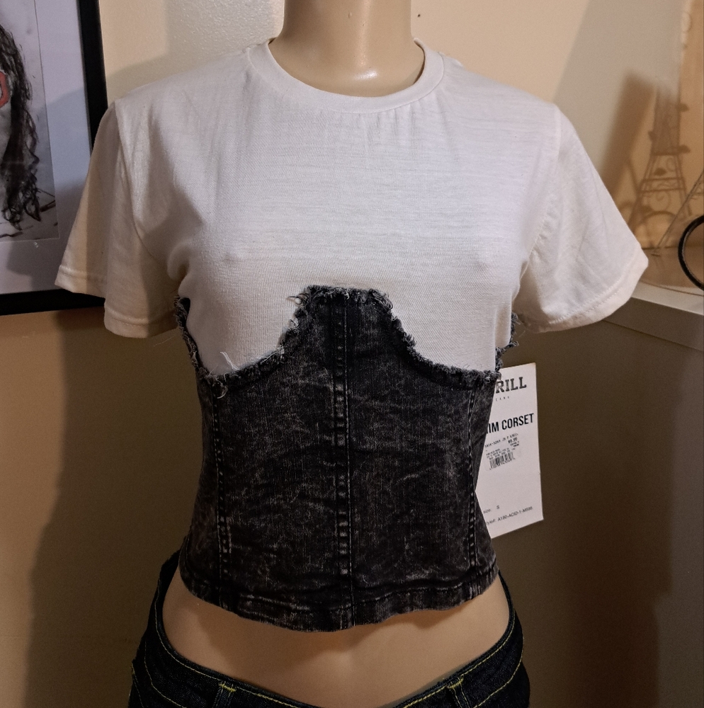 Thrill Denim Corset 90's Style L